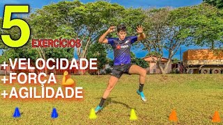 5 EXERCÍCIOS para MELHORAR sua VELOCIDADE AGILIDADE E FORÇA NO FUTEBOL  FKBRASIL [upl. by Rebme]