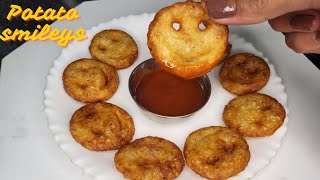 Crispy potato smileys  Snacks Recipes  How to make Potato Smiley [upl. by Taam]