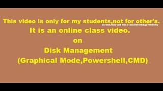 Disk Management of Windows [upl. by Rodie]