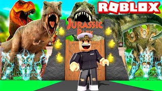 Building the BIGGEST DINOSAUR ZOO in ROBLOX [upl. by Hannan]