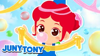 Icky Sticky Bubble Gum  Sing Along  Nursery Rhymes  Kids Songs  JunyTony [upl. by Walli639]