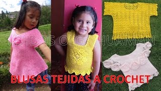 Blusas tejidas a crochet  TEJIDOS OLGA HUAMAN [upl. by Loresz]