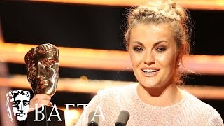 Chanel Cresswell wins Supporting Actress BAFTA for This is England 90  BAFTA TV Awards 2016 [upl. by Krutz]