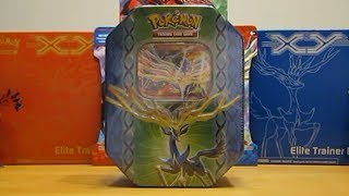 Pokemon Xerneas EX Tin Opening [upl. by Ecirtemed]