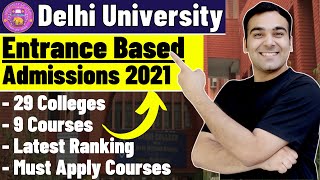 Delhi University Entrances Based Admissions 2021 List of Courses📝🔥 shorts du [upl. by Saile]