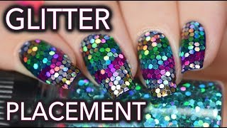 V shaped glitter placement nail art [upl. by Prudi373]