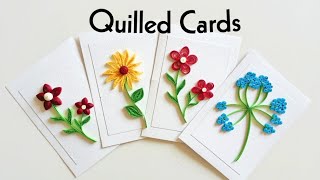 Quilled Cards  Paper Quilling Designs For Beginners [upl. by Anatollo450]