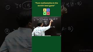 Pure mathematics is the worlds best game 🎮 💯🧠  By Shubham Sir  ssc maths [upl. by Aicissej]