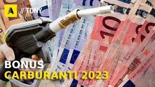 BONUS CARBURANTI 2023  200 EURO accise mobili e prezzi medi [upl. by Heath475]