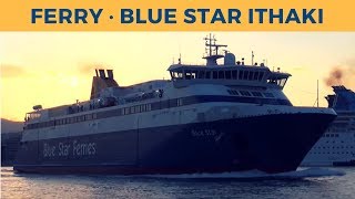 Departure of ferry BLUE STAR ITHAKI in Piraeus Blue Star Ferries [upl. by Sackman]