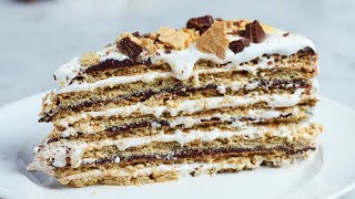 16Layer NoBake Smores Cake [upl. by Anirtek]