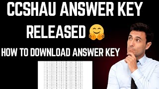 CCSHAU entrance exam 2024 Answer key release Hau BSc Agriculture 4 year program answer key release [upl. by Sven]