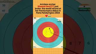 Sheetal Devis Epic Shot Armless Archer Nearly Breaks World Record at Paris Paralympics 2024 [upl. by Onitsoga]