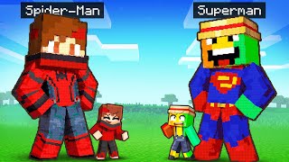 Construire DES STATUES GÉANTES en SUPERHEROS sur Minecraft [upl. by Yboj860]