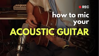 How to mic an ACOUSTIC GUITAR 3 positions for recording JAMTips [upl. by Ennoirb659]