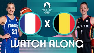 France v Belgium  Womens Olympic Basketball Tournament Paris 2024  Watch Along ⚡🏀 [upl. by Eiggep]