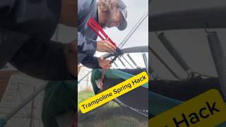 Nooo Waaay Trampoline Spring Hack lifehack [upl. by Kuth]