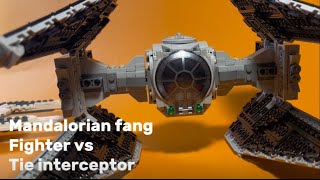 TIE Interceptor Vs Mandalorian Fang Fighter Review [upl. by Etnud13]