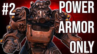 Cower Armor  Fallout 4 Survival Mode  Power Armor Only Challenge Run  Episode 2 [upl. by Seuqramed]