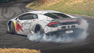 Best of Drift Cars at Festival of Speed 2019 2JZ Supra MK5 Mad Mike Lamborghini GT86 Ferrari V8 [upl. by Leuname719]