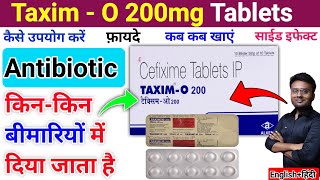 Taxim O 200 Mg Tablet Uses  Taxim O 200 Mg Tablet Doses  Cefixime Antibiotic Uses  composition [upl. by Ecirtaeb]