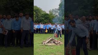 Practical working of a Soda Acid Fire Extinguisher  Jharkhand Travel Diaries [upl. by Evreh521]