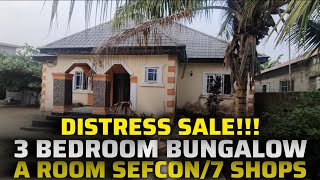 DISTRESS SALE🔥 3 Bedroom Bungalow  7 Shops  A Room Sef contain  Igboja IbejuLekki Lagos [upl. by Baniaz]