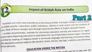 DAV Class 8 SSt  Impact of British rule on India Part 2 [upl. by Arihppas673]