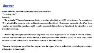 Some antacid drugs block histamine receptors resulting in reduction of the production [upl. by Ytsenoh]