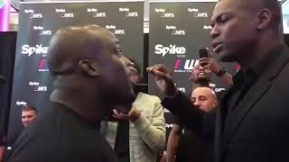 Melvin manhoef vs remy bonjasky staredown goes almost wrong [upl. by Elleunamme]