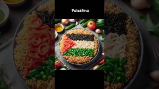 Mie Goreng Berwarna Bendera di Berbagai Negara 🇵🇸🇮🇩🇸🇦🇲🇾🇩🇿🇪🇬🇹🇷 shorts shortvideo [upl. by Iznyl]