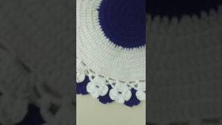 Crochet lokar rumal desing  crochet thalposh design shorts [upl. by Anilam737]