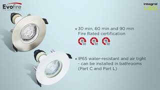 Integral LED Evofire IP65 Fire Rated Downlight White  Items 58865 10980 28110 41522 21307 52441 [upl. by Llij795]