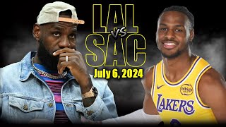 Los Angeles Lakers vs Sacramento Kings Full Game Highlights  2024 Summer League  July 6 2024 [upl. by Galvan175]