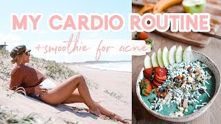 My Cardio Routine  Smoothie for Acne amp Kitchen REVEAL DIY ahhhhh [upl. by Finzer154]