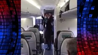 Flight Attendant Uptown Funks It Up Before Takeoff [upl. by Ahtikal]