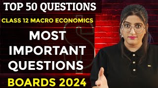 Class 12 Economics Important Questions Board Exam 2024 [upl. by Roel391]