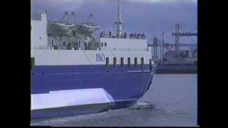 Zeebrugge 1989  Ferry from Harwich  PampO quotNordic Ferryquot [upl. by Royo]