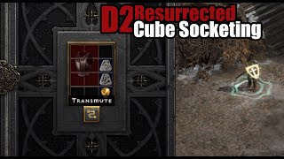 Diablo 2 Resurrected  Cube Socketing [upl. by Nitsuga]