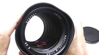 LEICA ライカ Noctilux ノクチルックス 50mm F10 3rd フード組込み [upl. by Anigroeg]