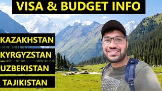 How to travel Kazakhstan Kyrgyzstan Uzbekistan Tajikistan in budget   Visa info  Budget info [upl. by Chastain776]