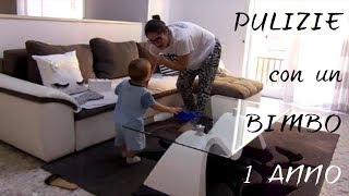 PULIZIE CON UN BIMBO DI 1 ANNO  MOTIVATIONAL DAY [upl. by Pouncey]