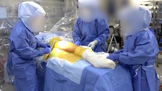 Prep and Drape for Total Hip Arthroplasty [upl. by Ahsilrae]