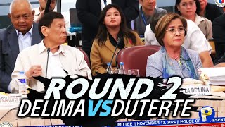 Delima vs Duterte ROUND TWO mainit na paghaharap ng dalawa sa hearing ng Quadcom [upl. by Anialam]