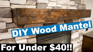 DIY Rustic One Piece Look Wood Mantel [upl. by Ehcnalb]