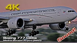 Boeing 777 Ceiba Intercontinental4K 50p Madrid CSTQX [upl. by Rahr]