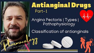 Pharmacology of Antianginal Drugs Part1  ANGINA TYPES  PATHOPHYSIOLOGY  CLASSIFICATION OF DRUGS [upl. by Parrott]