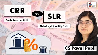 CRR and SLR Cash Reserve Ratio amp Statutory Liquidity RatioDifference between CRR amp SLR CRR vs SLR [upl. by Ranchod]