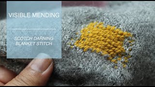 Visible Mending  Scotch darning [upl. by Groeg]