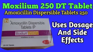 Moxilium 250 DT Tablet  Amoxicillin Dispersible Tablets 250 mg Uses Dosage And Side Effects [upl. by Jamaal170]